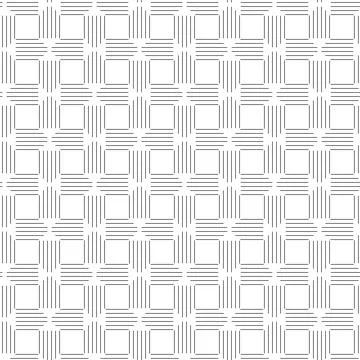 Seamless geometric tile linear pattern with hatched squares. minimalist ornat Stock Illustration