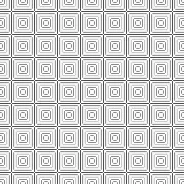 Seamless geometric tile linear pattern with hatched squares. minimalist ornat Stock Illustration