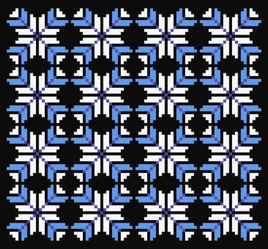 Seamless geometric tile pattern on black イラスト素材