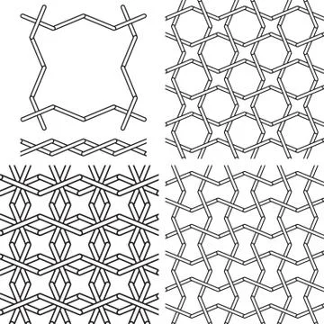 Seamless geometric tiling pattern Stock Illustration