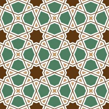 Seamless geometric tiling pattern Stock Illustration