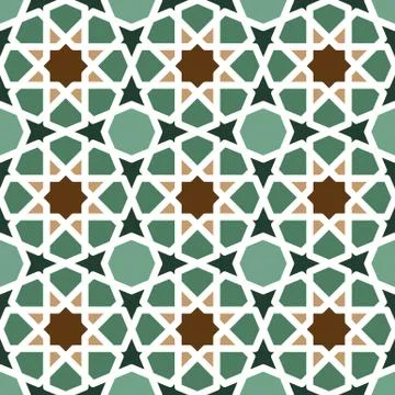 Seamless geometric tiling pattern Stock Illustration
