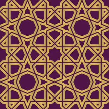 Seamless geometric tiling pattern Stock Illustration