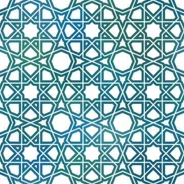 Seamless geometric tiling pattern Stock Illustration