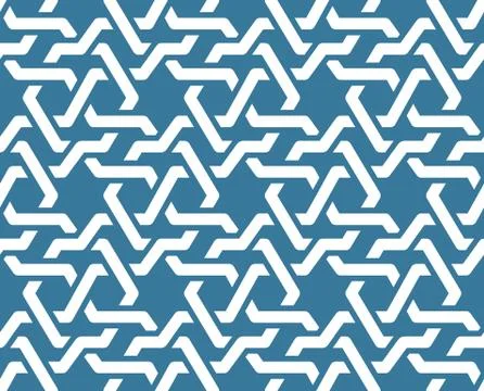 Seamless geometric tiling patterns Stock Illustration