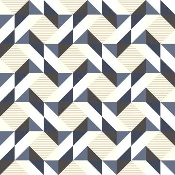 Seamless Geometric Triangle Pattern in Neutral Tones 스톡 일러스트
