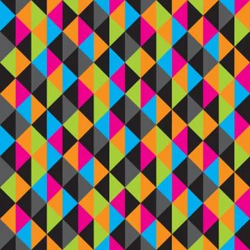 Seamless geometric triangles background. Mosaic Stock Illustration