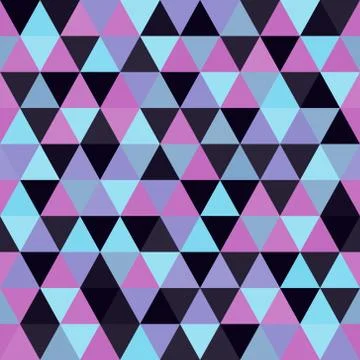 Seamless geometric triangles background. Mosaic Stock Illustration