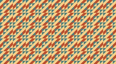 Seamless geometric tribal pattern featuring a rhythmic grid of triangles an.. Stock Illustration