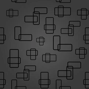 Seamless Geometric Vector Background, Modern Abstract Pattern Illustrazione stock