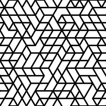 Seamless Geometric Vector Background, Modern Abstract Pattern 스톡 일러스트