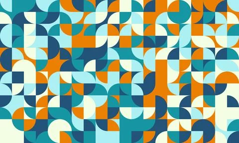 Seamless geometric vector with creative mosaic elements. Ideal for modern bac 스톡 일러스트