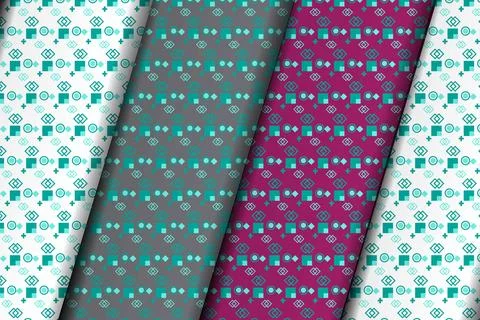 Seamless geometric vector eps pattern design. Stock Illustration