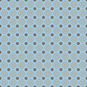 Seamless geometric vector pattern. Abstract background. Brown and blue geomet Stock Illustration
