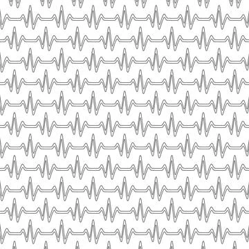 Seamless geometric vector pattern design in black and white Stock Illustration
