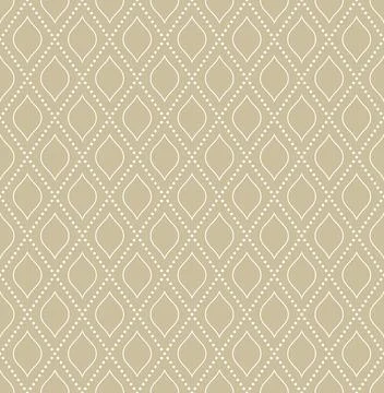 Seamless Geometric Vector Pattern With Dotted Rhombuses Stock Illustration