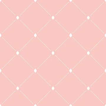 Seamless Geometric Vector Pattern With Dotted Rhombuses Stock Illustration
