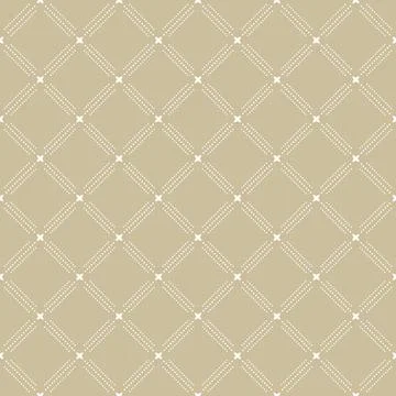 Seamless Geometric Vector Pattern With Dotted Rhombuses 스톡 일러스트