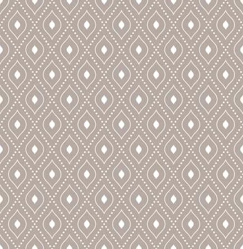 Seamless Geometric Vector Pattern With Dotted Rhombuses 스톡 일러스트
