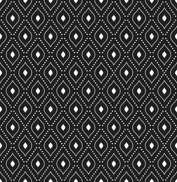 Seamless Geometric Vector Pattern With Dotted Rhombuses Stock Illustration