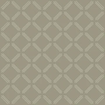 Seamless Geometric Vector Pattern With Dotted Rhombuses Stock Illustration