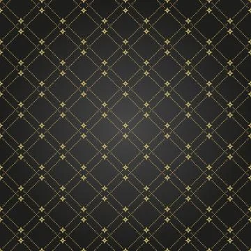 Seamless Geometric Vector Pattern With Dotted Rhombuses Stock Illustration