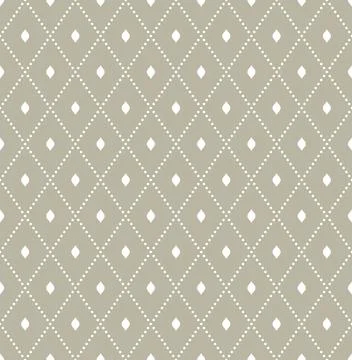 Seamless Geometric Vector Pattern With Dotted Rhombuses 스톡 일러스트
