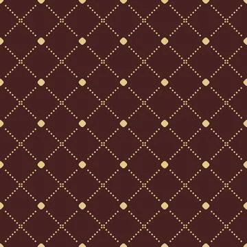 Seamless Geometric Vector Pattern With Dotted Rhombuses Stock Illustration