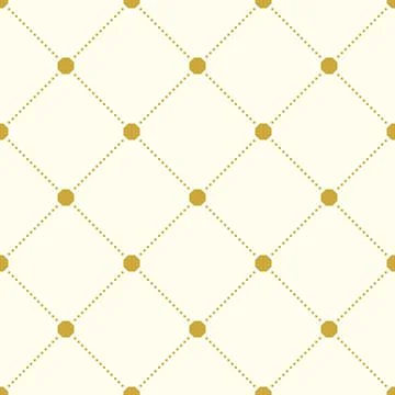 Seamless Geometric Vector Pattern With Dotted Rhombuses Stock Illustration