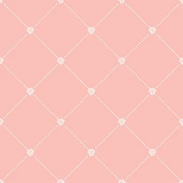 Seamless Geometric Vector Pattern With Dotted Rhombuses Stock Illustration