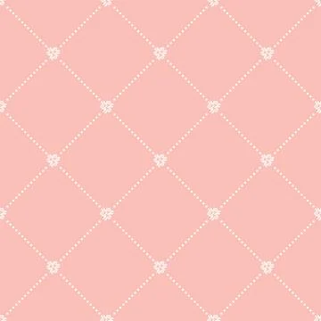 Seamless Geometric Vector Pattern With Dotted Rhombuses Stock Illustration