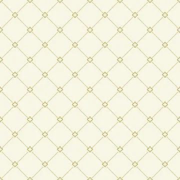 Seamless Geometric Vector Pattern With Dotted Rhombuses Stock Illustration