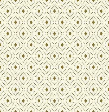 Seamless Geometric Vector Pattern With Dotted Rhombuses Stock Illustration