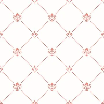 Seamless Geometric Vector Pattern With Dotted Rhombuses Stock Illustration