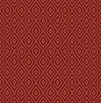 Seamless Geometric Vector Pattern With Dotted Rhombuses イラスト素材