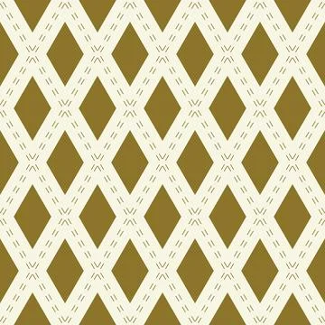 Seamless Geometric Vector Pattern With Dotted Rhombuses 스톡 일러스트