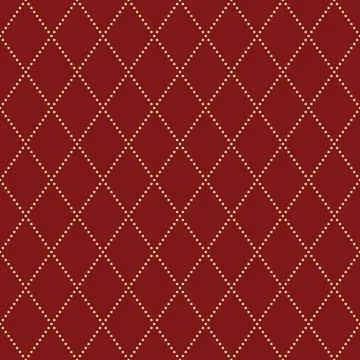 Seamless Geometric Vector Pattern With Dotted Rhombuses Stock Illustration