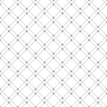 Seamless Geometric Vector Pattern With Dotted Rhombuses Stock Illustration