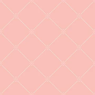 Seamless Geometric Vector Pattern With Dotted Rhombuses 스톡 일러스트