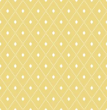 Seamless Geometric Vector Pattern With Dotted Rhombuses Stock Illustration
