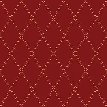 Seamless Geometric Vector Pattern With Dotted Rhombuses Stock Illustration