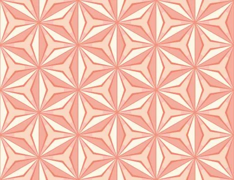 Seamless geometric vector pattern with star shaped mosaic tiles in pink colors Illustrazione stock