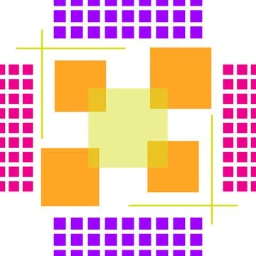 Seamless geometric vector pattern on transparent background 스톡 일러스트