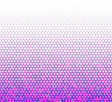 Seamless geometric vector.Blue and pink colors triangles on white background. Illustrazione stock