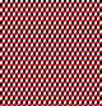 Seamless geometric volume pattern. 3D cube shapes. Stock Illustration
