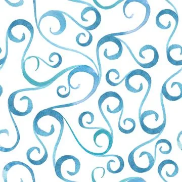 Seamless geometric watercolor pattern. Stock Illustration