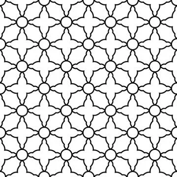 Seamless geometrical abstract pattern. indian, moroccan, arabesque illustrati Stock Illustration