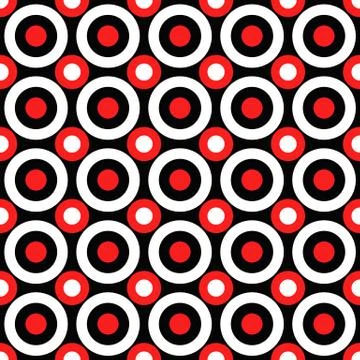 Seamless geometrical circle pattern background - vector design Illustrazione stock