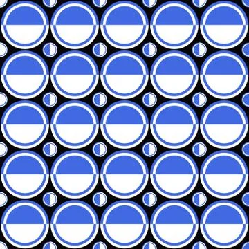 Seamless geometrical circle pattern background design - color vector graphic Stock Illustration
