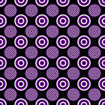 Seamless geometrical circle pattern background design - color vector graphic Illustrazione stock